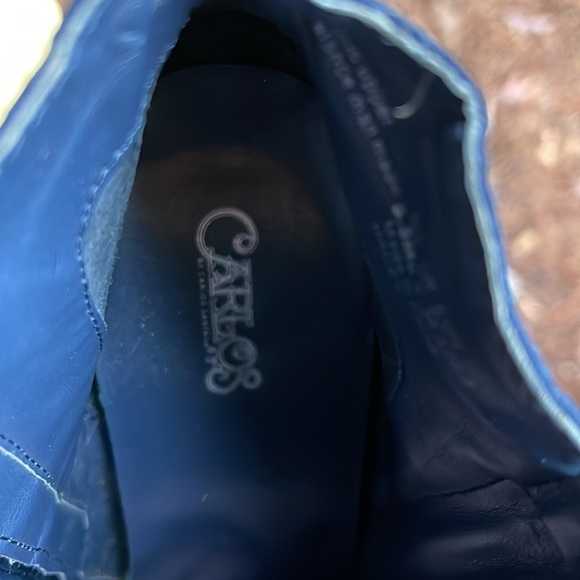 Navy Blue Boots Booties Carlos Santana 8.5 Like New - Picture 6 of 9